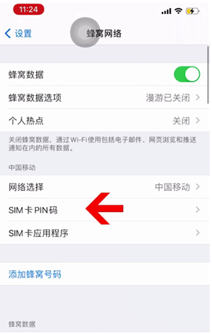 桥头镇苹果14维修网分享如何给iPhone14的SIM卡设置密码 